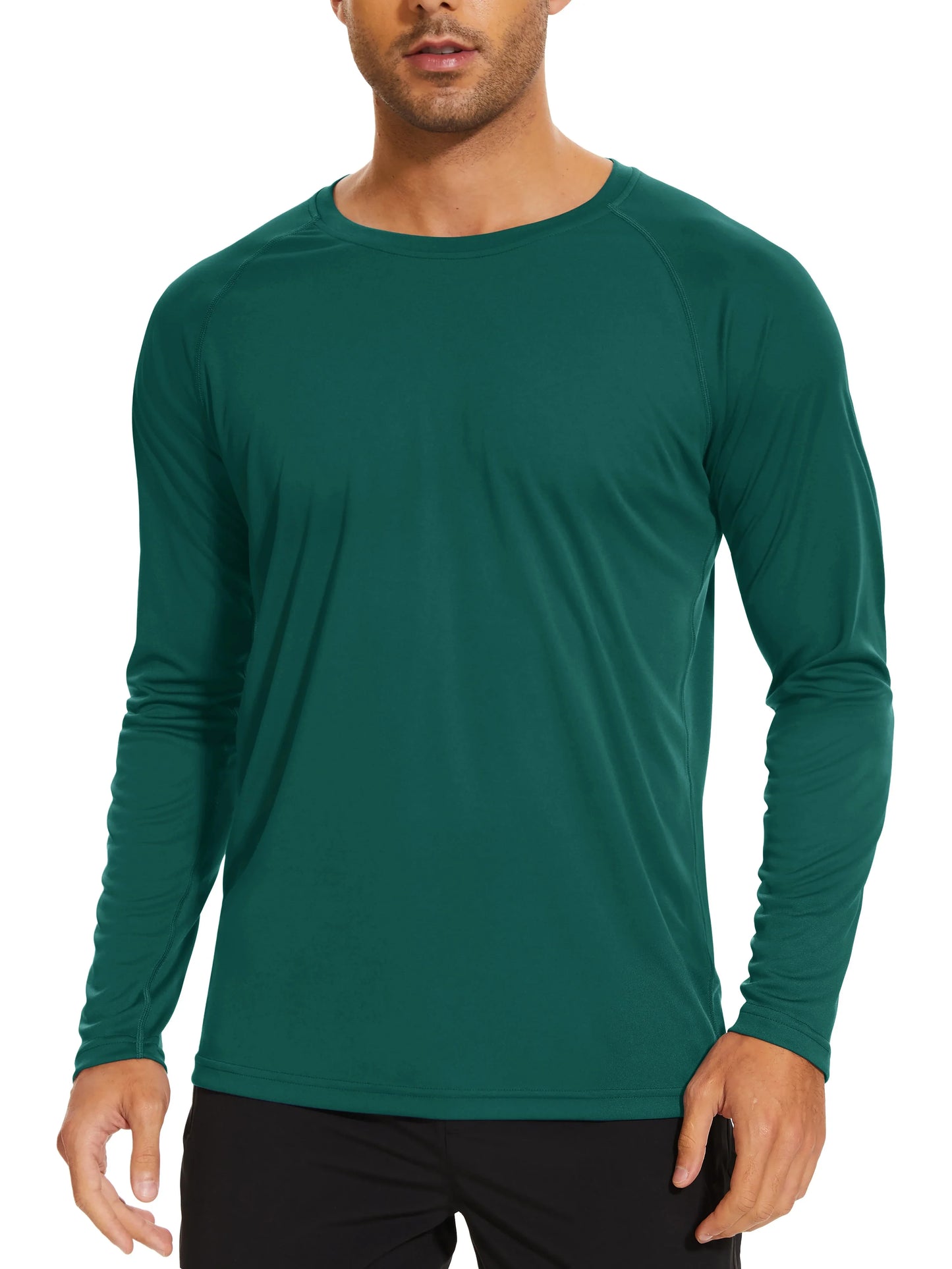 Men's Sun Protection T-shirts Summer UPF 50+ Long Sleeve Performance Quick Dry Breathable Hiking Fish T-shirts UV-Proof