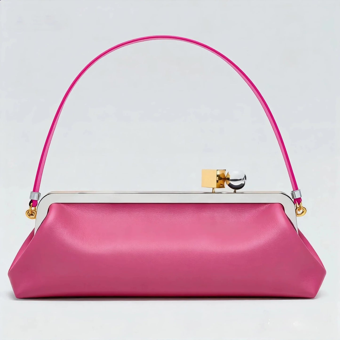 Luxury Kisslock Clip Clutch Ladies Evening Bags for Women Handbags Fashion Designer Shoulder Bag NEW Frame Wedding Purses Pouch