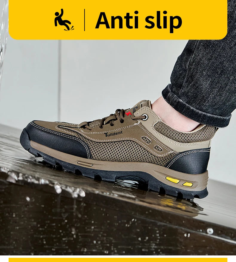 New Men's Shoes Summer Work Safety Shoes, Men's Anti Piercing Work Shoes, Protective Shoes, Safety Boots