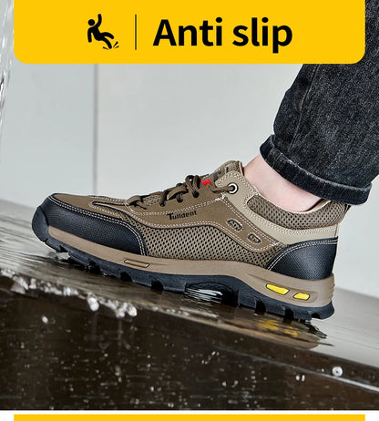 New Men's Shoes Summer Work Safety Shoes, Men's Anti Piercing Work Shoes, Protective Shoes, Safety Boots