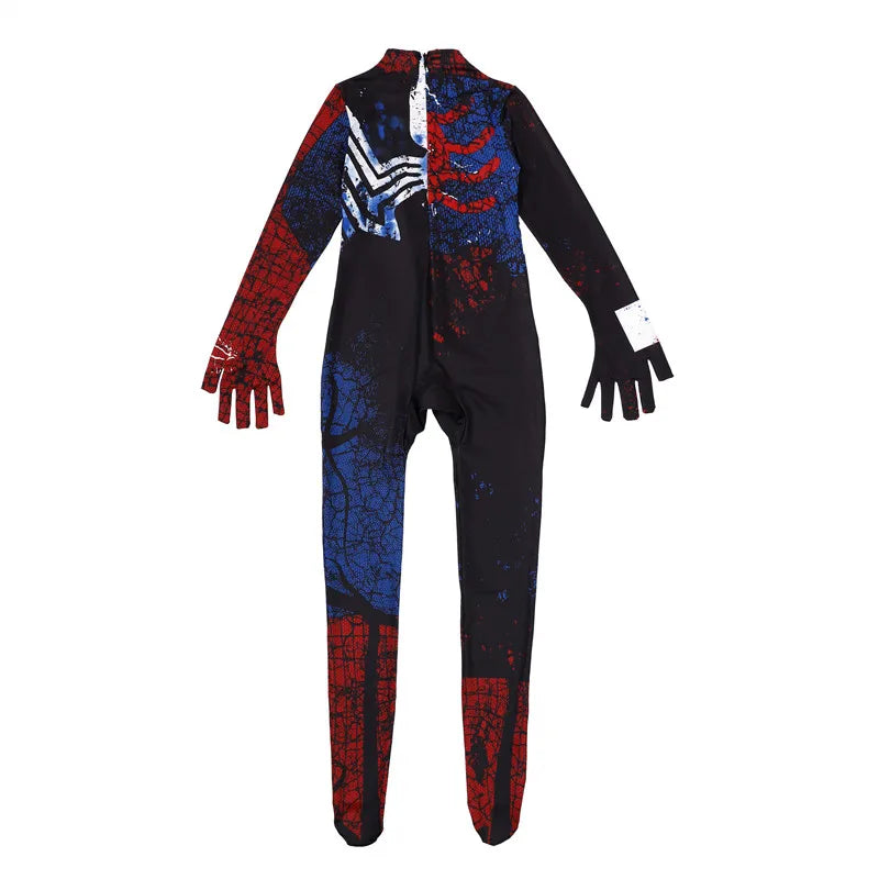 Kids Spider Costume Superhero Jumpsuit Role Play Party Halloween Cosplay Outfit New Year Christmas Performance Costume