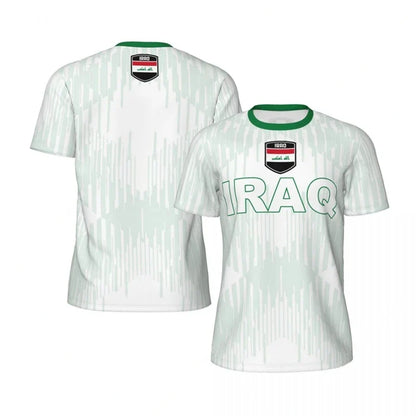 IRAQ Flag 3D Print Sport Quick Dry Breathable Men T-shirt Outdoor Football Jersey Team Fan Loose Short Sleeve Summer Top Clothes