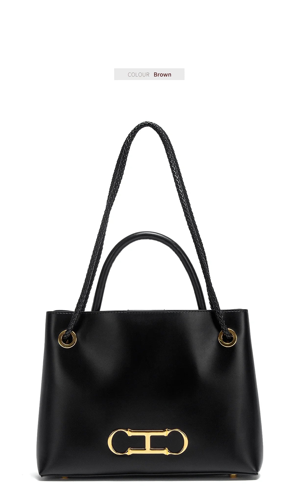 Women's handbag 2026 autumn new black minimalist tote bag dual-use commuting women's bag