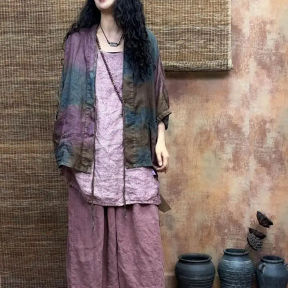 New Arrival Summer Arts Style Women Sleeveless Loose Casual Tank Tops Good Quality Linen Vintage Solid Long Tank Top Femme H165