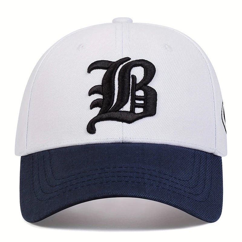 Unisex Gothic Letter FLB Embroidery Baseball Caps Spring and Autumn Outdoor Adjustable Casual Hats Sunscreen Hat