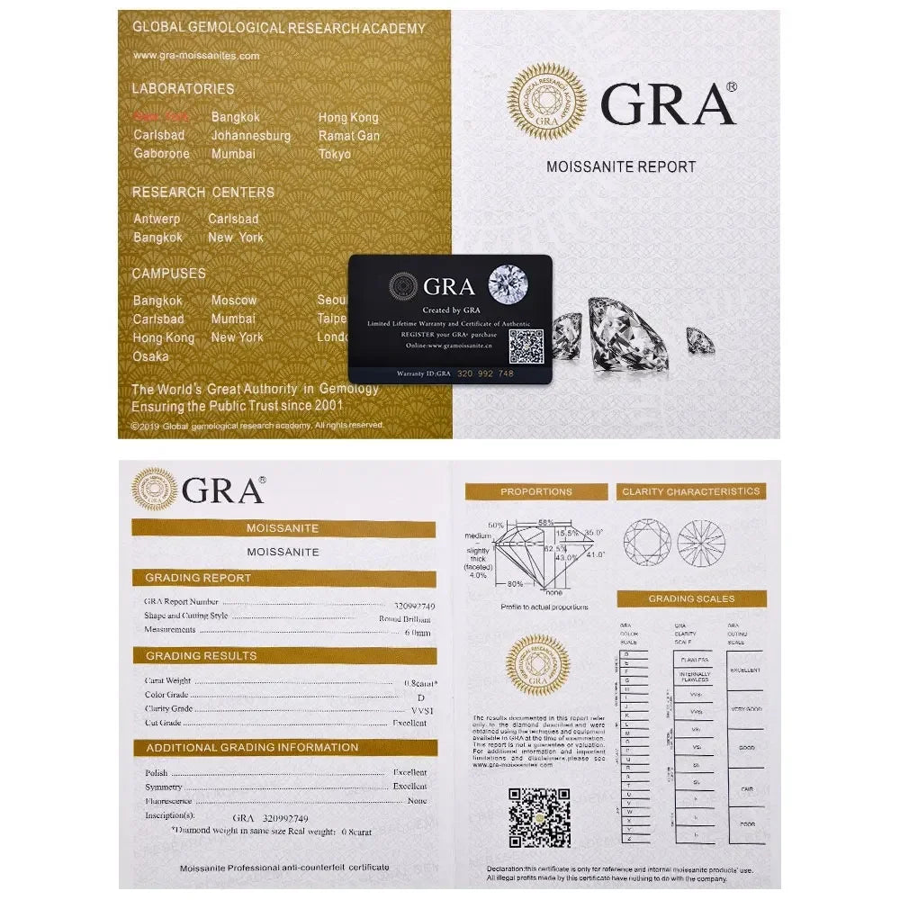 D VVS1 All Moissanite Rings for Women Man Lab Diamond Wedding Eternity Band with GRA S925 Silver Plated 18k Gold Ring