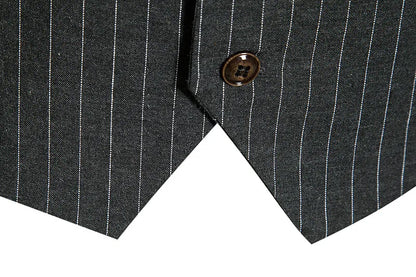 Men's Suit Vest Striped Single Breasted Waistcoat Stylish Mail Suit Retro Vest Wedding Business Banquet Daily Groomsman Uniform