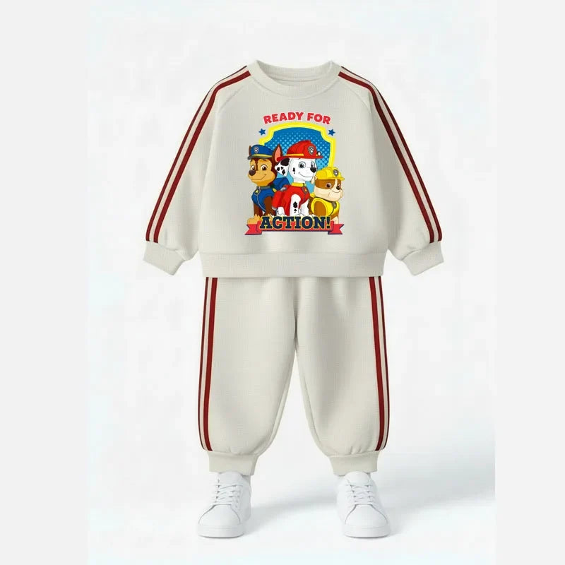 2026 Spring New Style Children's Long Sleeve Clothing Sets Boys Casual Tracksuit Kids O Neck Hoodies and Long Pant Two Piece
