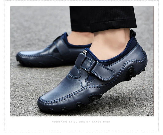 Fashion Loafer Shoes Men Genuine Leather Soft Comfy Slip-on Moccasins Handmade Man Casual Shoes Drive Walk Luxury Leisure
