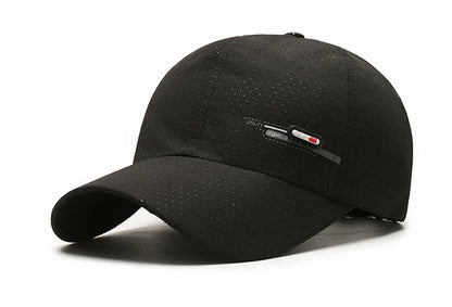 Summer Small Leather Label Quick-dry Baseball Cap Outdoor Sports Running Duck Cap Fashion Trend Simple Hat Men