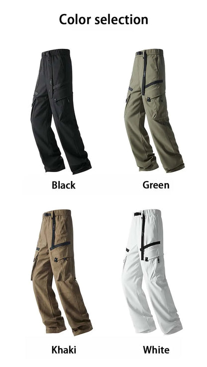 Winter Three-Tn-One Down Hiking Pants Men Windproof Waterproof Antifouling 90 White Duck Down Removable Liner Outdoor Sport Pant