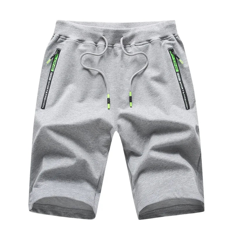 Men Summer Knit Cotton Knee Length Shorts Men Loose Sports Casual Pants Men Plus Size Breathable Lightweight Five Point Trousers