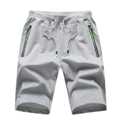 Men Summer Knit Cotton Knee Length Shorts Men Loose Sports Casual Pants Men Plus Size Breathable Lightweight Five Point Trousers