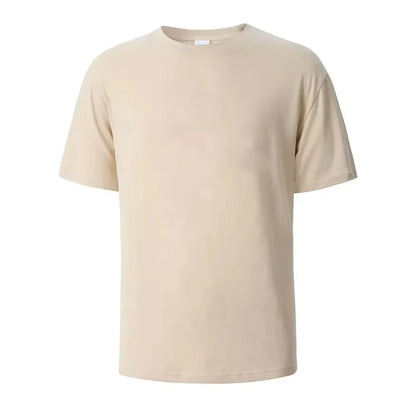 2026 New Eco Friendly Comfortable Pure White Heavy T Shirt Mens Summer Pure Cotton Short Sleeve Unisex Streetwear Fashion