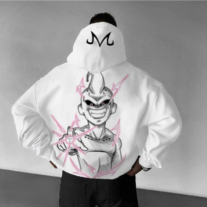 Dragon Ball Men's Hoodie Sweater Majin Buu Japan Anime Summer Autumn Trend Boys Children's Long Sleeve Parent-Child Wear