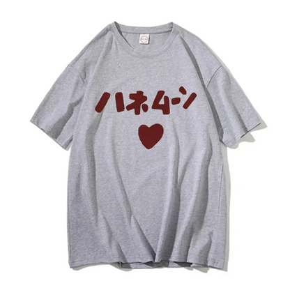 Japanese Manga T Shirt Summer Women Tshirt Funny Cute Anime Same Style Print T-shirts Harajuku Short Sleeve Casual