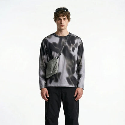 Men's Digital Camo Long-Sleeved T-Shirt: Lightweight, Breathable, Moisture-Wicking—Ideal for Outdoor Sports & Fitness