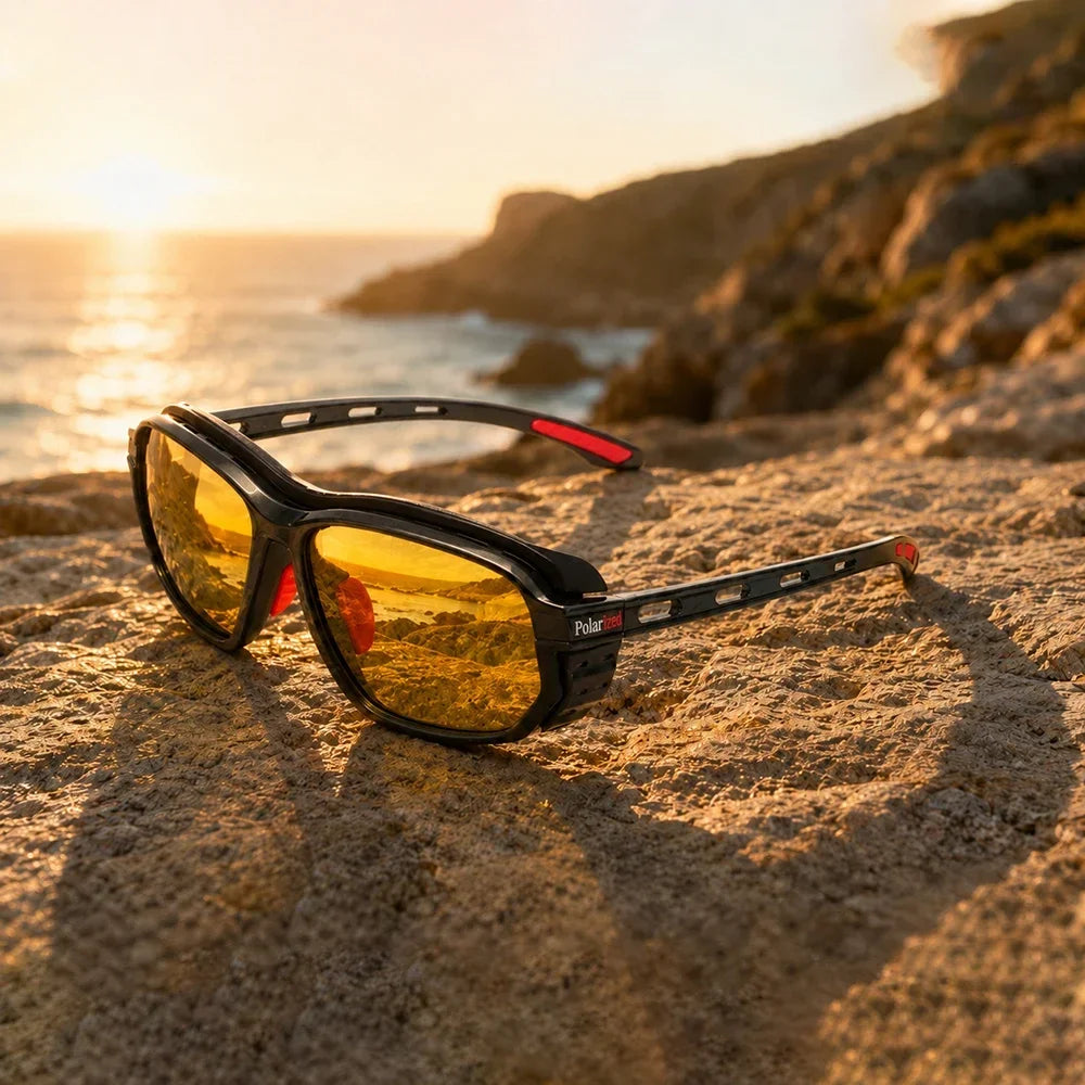 Polarized Fishing Sunglasses Men Soft Shockproof Side Foam Cushion Anti Glare UV400 Outdoor Cycling Driving Sports Glasses