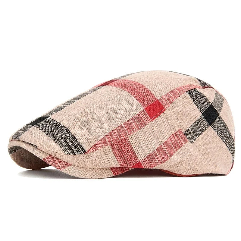 Colorful Plaid Forward-Caps for Men and Women Fashionable Baseball Caps Berets British Newsboy Hats Artist Hats