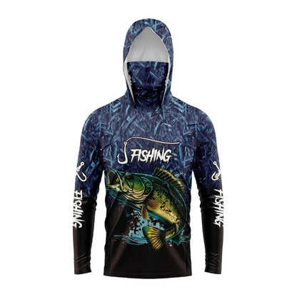 2026 Summer New Style Men's Long-Sleeved T-Shirt with 3D Fishing Pattern Print Casual Fashionable Sporty Comfortable Breathable