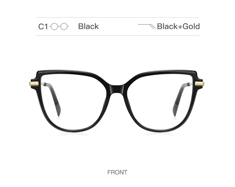 Stylish Large Frame Simple Geometric Design Anti-blue Light Reading Glasses Customized Prescription Available PFD2210