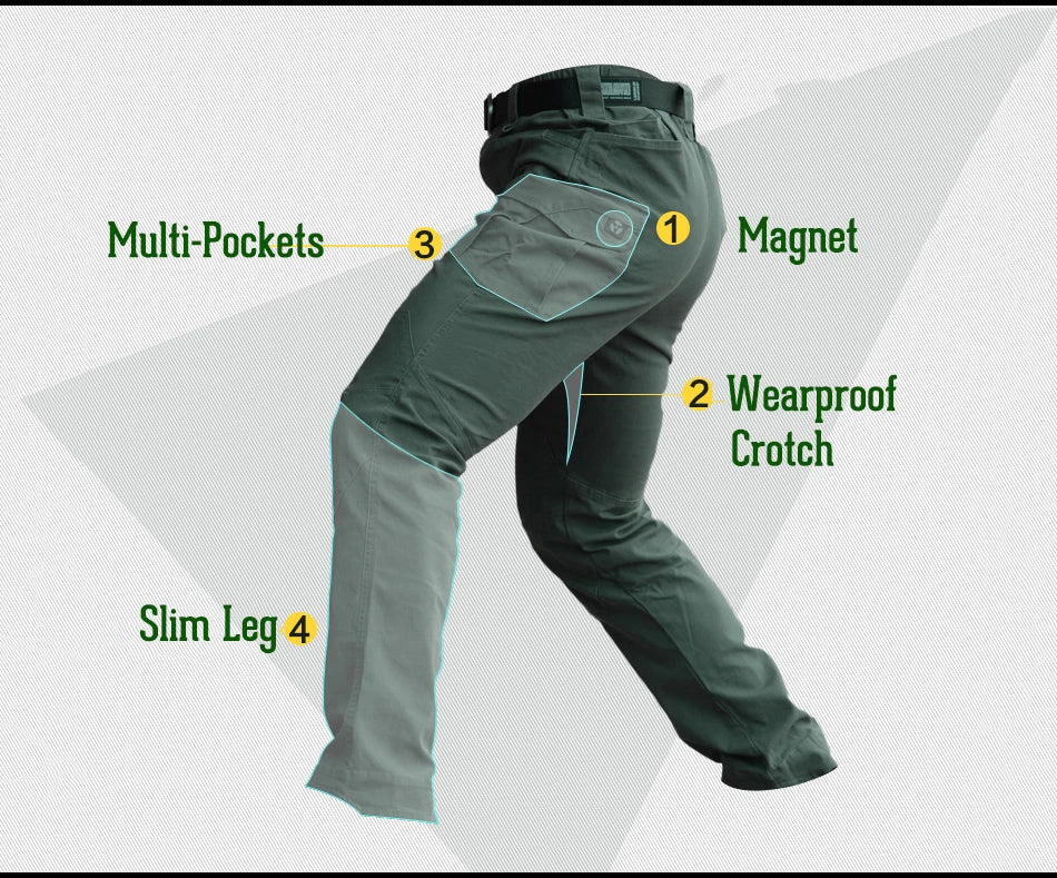 M3 Waterproof Tactical Hunting Pants Men  Special  Hiking Cargo Pants Multi Pocket Rip-stop Cotton Trousers