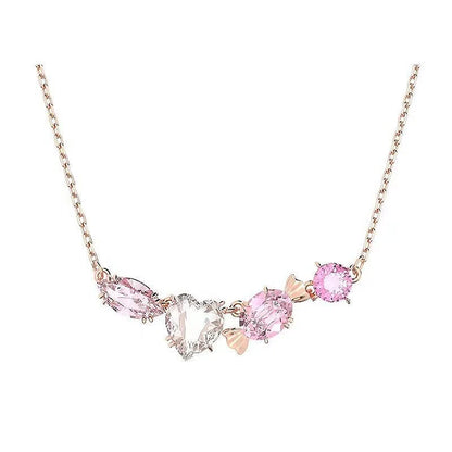 Candy Colorful Imitation Crystal Dopamine Unique Design Choker Necklace Bracelet Earrings, Jewelry for Women Bridal Gift
