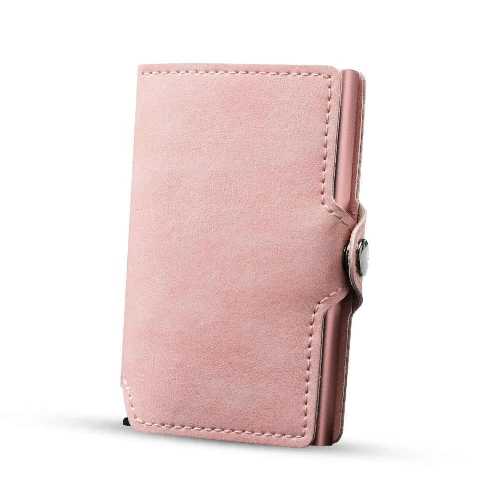 Men Card Holder Premium Leather Credit Card Wallet Small Bag Slim Minimalist Pop Up Cardholder Case with Coin Purse