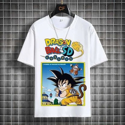 2026 Summer Dragon Ball Z Summer Trendy Short Sleeve Loose Fit T-Shirt Collaborative Release Bird Mountain Memorial Anime Goku