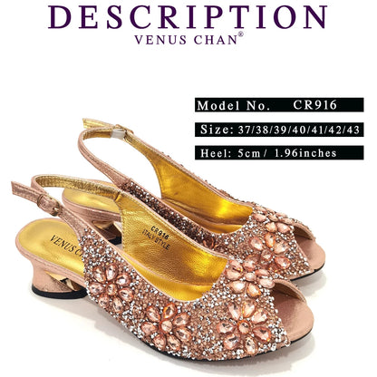 Summer Sandals for Party and Weddings Peep-Toe Bridal Shoes Women 2023 Comfortable Shoes and Bag Set for Lady