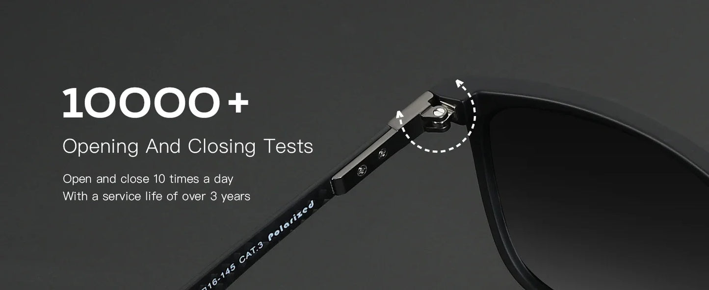 Carbon Fiber Prescription Sunglasses Square Polarized Optical Sun Glasses Shade for Driving Fishing Golf Sport