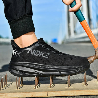 New Men Work Shoes Steel Wear-resistant Safety Shoes Anti-impact Steel Toe Sneakers Protective Breathable Sneakers Construction