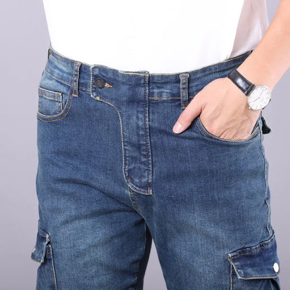 New Men's Winter Riding Motorcycle Cargo Pants Male Outdoor Riding Jeans Moto Protective Gear With Hip Knee Gear Long Trousers