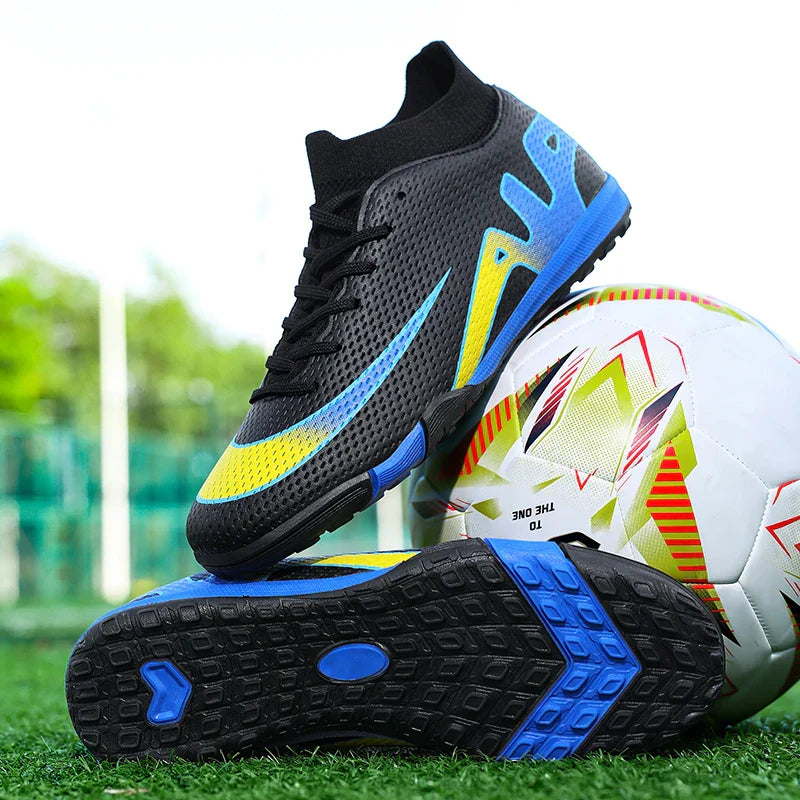 New Men Football Boots Grass Cleats High-top Non-Slip Soccer Shoes Futsal Sneakers High-quality Match Indoor Hot-selling Outdoor