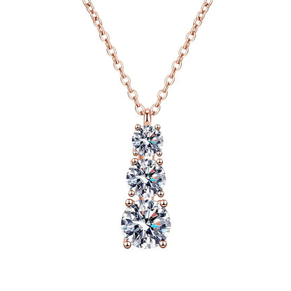 D VVS1 Moissanite Diamond Necklace for Woman Wedding Jewely with GRA 925 Sterling Sliver Plated 18k White Gold Necklace