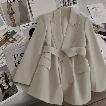 New 2026 Women's Blazer Coat Spring Autumn Korean version Self Cultivation Suit Jacket Temperament Versatile Female Suit Top