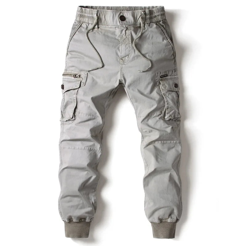 2025 New Spring Men's Cotton Cargo Pants Clothing Autumn Casual Fashion Elastic Waist Quality Pantalones Tipo Cargo Pants Men