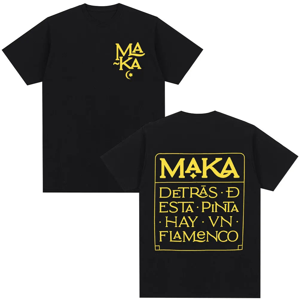 Rapper Maka Aura 2025 Tour Merch T Shirts Men Women Fashion Vintage Street T-shirt Casual Cotton Short Sleeve T Shirt Streetwear