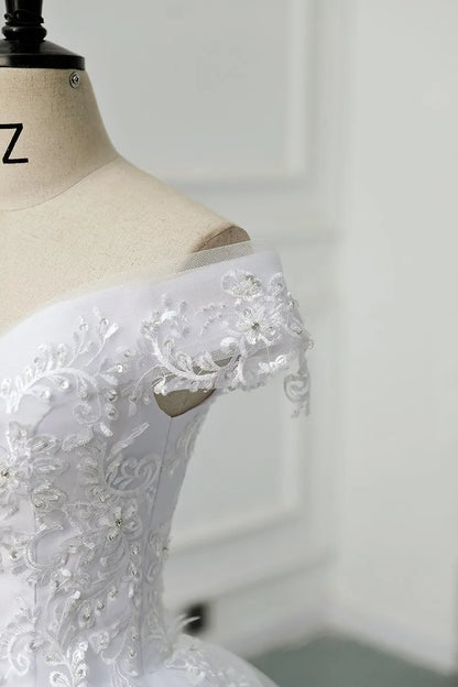 Off The Shoulder Princess Sweetheart Wedding Dress For Women Glitter Sleeveless 2025 Vintage Bride Bridal Customized