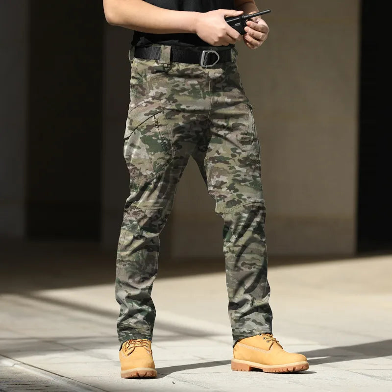 Men City Military Tactical Pants Combat Cargo Trousers Multi-pocket Waterproof Wear-resistant Casual Training Overalls Clothing