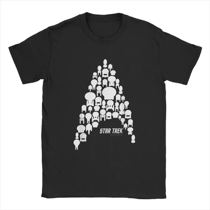 Men Stars Treks Collegiate T Shirt movie tv Series Pure Cotton Clothing Casual Short Sleeve Crewneck Tees New Arrival T-Shirt