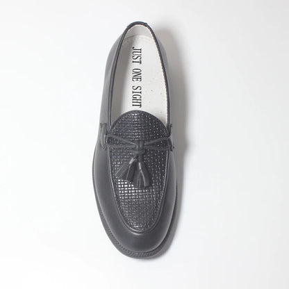 2023 Boys Shoes With Tassel Matte Black PU Leather Loafer Slip on Embossing Moccasins For Kids Boy Dress Shoe Italian Breathable