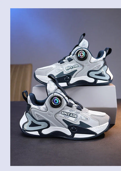 Children Fashion Sneaker Boys Casual Shoes Leather Flat Student Walking Shoes Outdoor Girl Basketball Sports Footwear