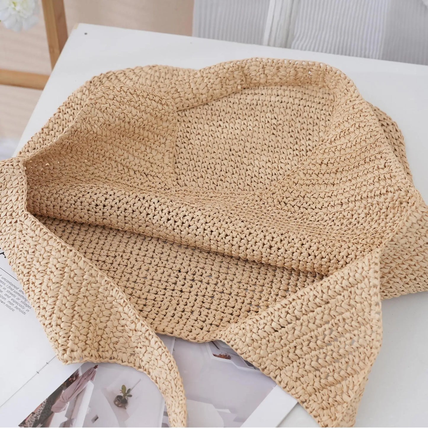 Casual Hobos Large Capacity Straw Women Shoulder Bags Designer Paper Weave Handbags Simple Handmade Summer Beach Big Tote Bag