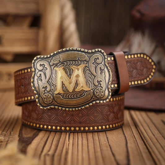 A Western-style PU leather belt for both men and women, a classic and casual retro belt