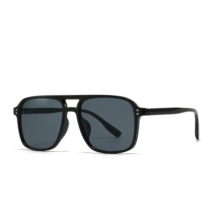 2026 Ins Retro Double Bridge Square Women Sunglasses Fashion Leopard Print Gradient Lenses Men Trend Gafas De Sol UV400