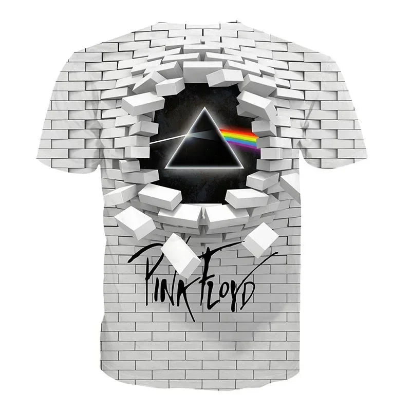Men's 3D printed T-shirt, oversized loose fitting clothing for men, retro fashionable short sleeved top, fun and affordable roun