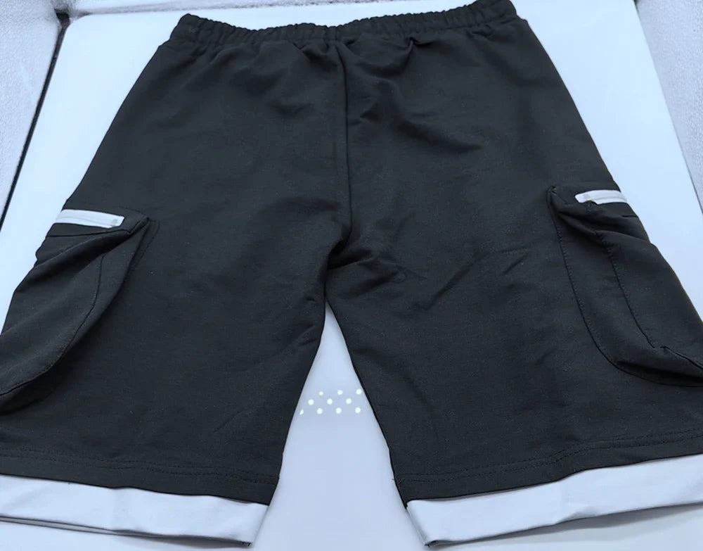 Men‘s Cargo Shorts Cotton Workout Fitness Shorts Breathable Jogger Training Gym Bodybuilding Multi Pocket Thick Shorts