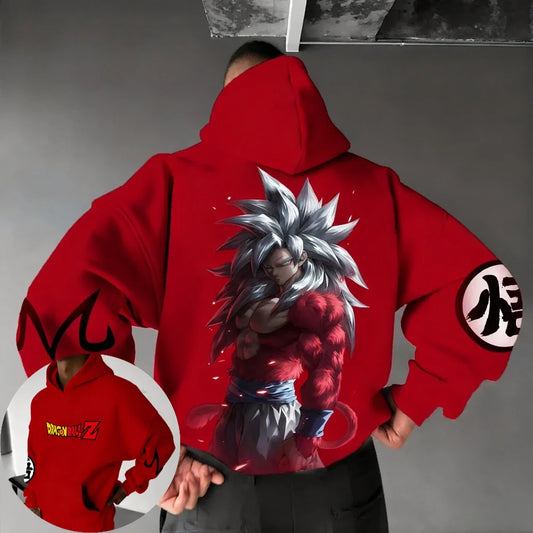 DRAGON BALL Men's Hoodie Sweatshirt Son Goku Anime Spring Autumn and Winter Boys Personality Long-sleeved Parent-child Outfit