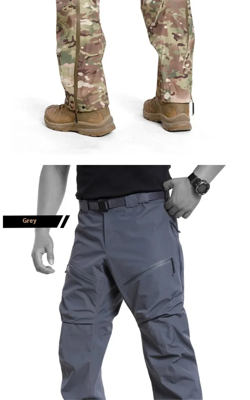 Outdoor Hard Shell Gen2 Camping Hiking Mountaineering Pants Fully zippered Leg Waterproof Windproof Camouflage Tactical Pants